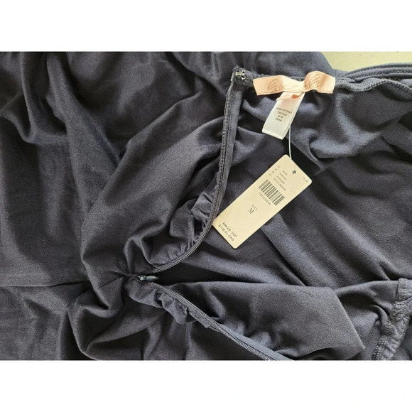 NWT Anthropologie Hutch Ruched Asymmetrical Mini Dress Size M Navy - Picture 9 of 13